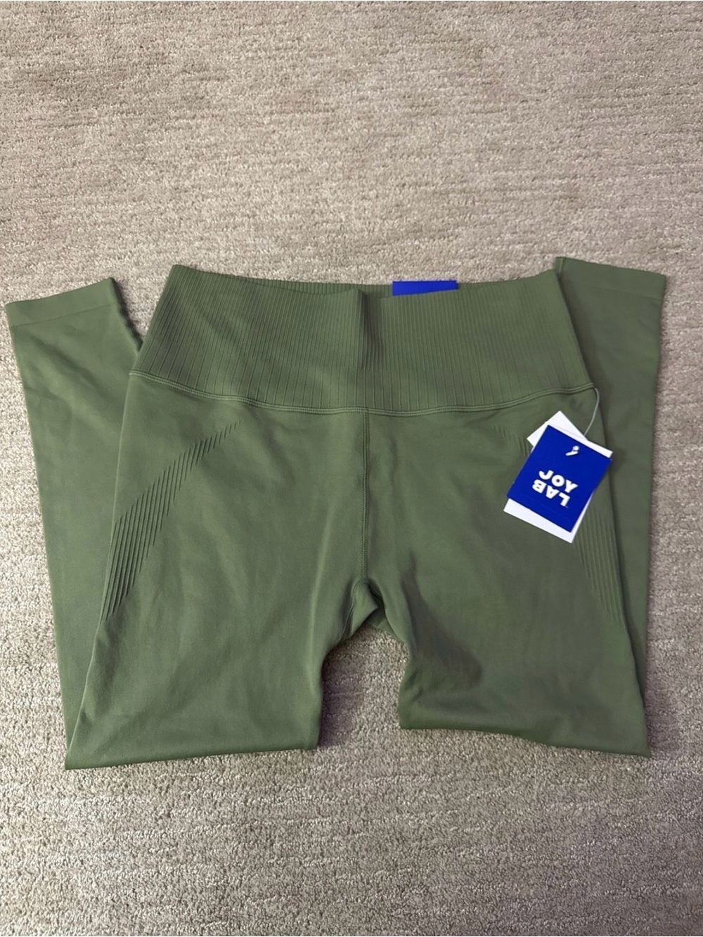 JoyLab Olive Green Seamless Kids Leggings